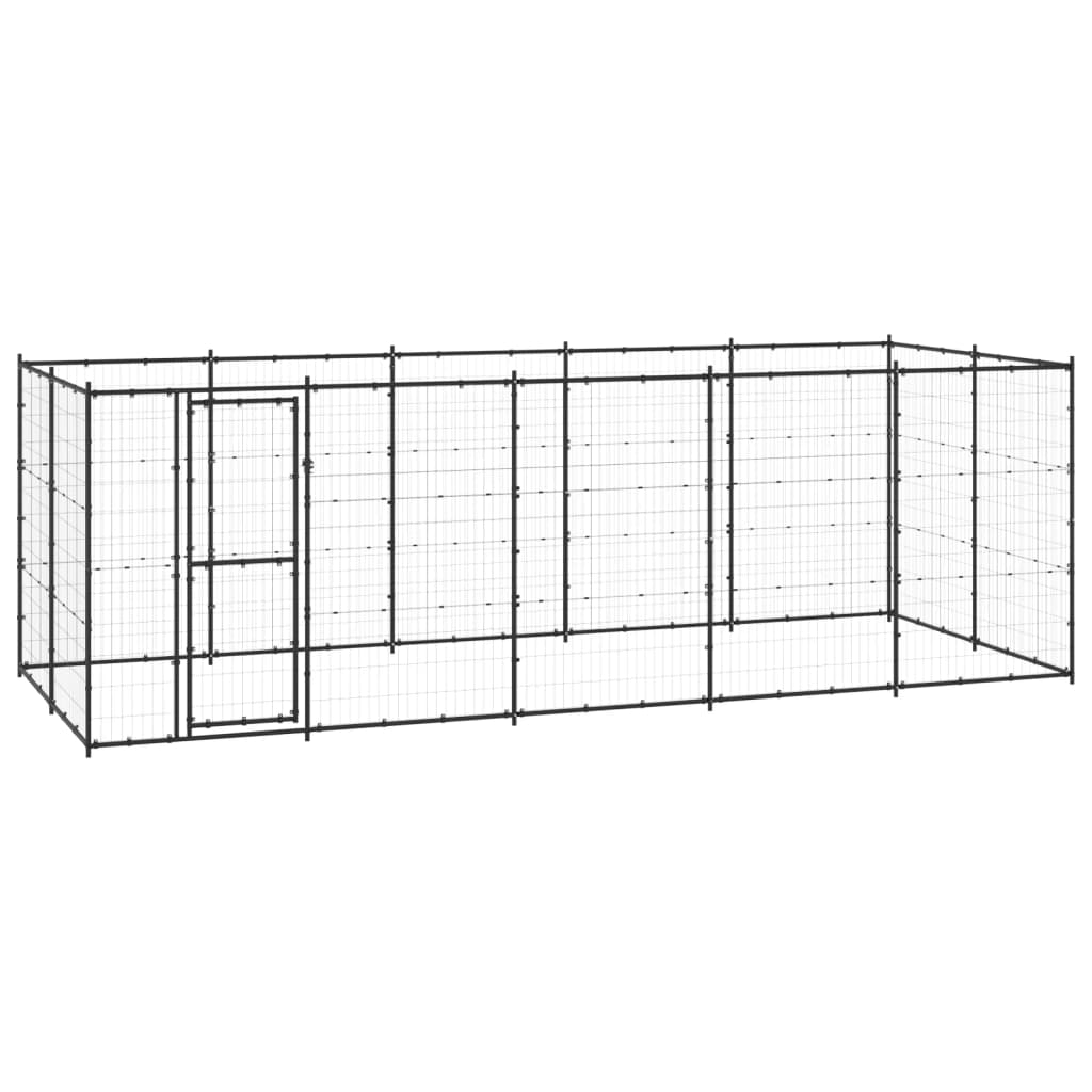 Outdoor Dog Kennel Steel With Roof 7.26 M²