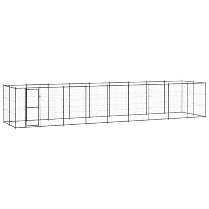 Outdoor Dog Kennel Steel With Roof 7.26 M²