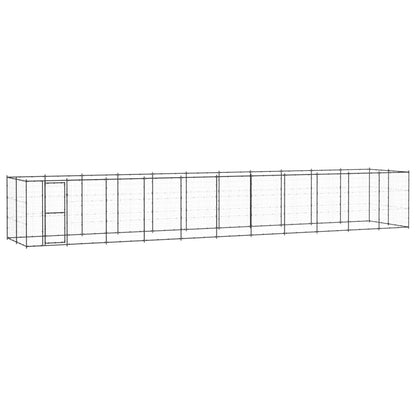 Outdoor Dog Kennel Steel With Roof 7.26 M²