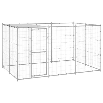 Outdoor Dog Kennel Steel With Roof 7.26 M²