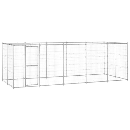 Outdoor Dog Kennel Steel With Roof 7.26 M²