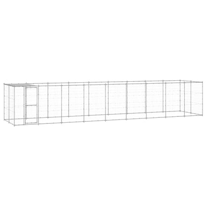 Outdoor Dog Kennel Steel With Roof 7.26 M²
