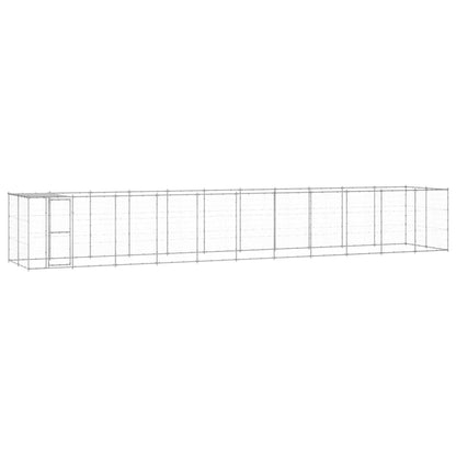 Outdoor Dog Kennel Steel With Roof 7.26 M²