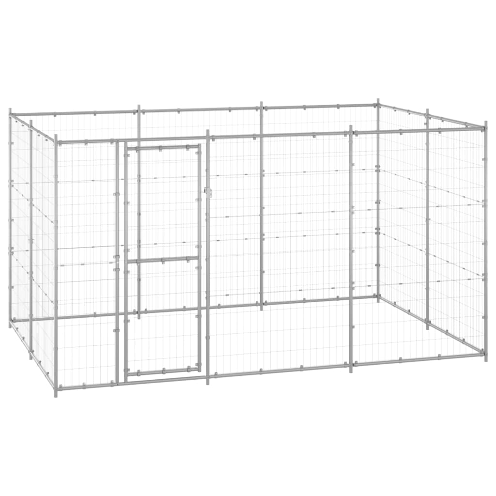 Outdoor Dog Kennel Steel With Roof 7.26 M²