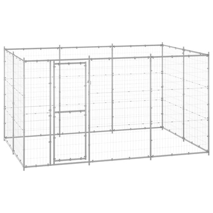 Outdoor Dog Kennel Steel With Roof 7.26 M²