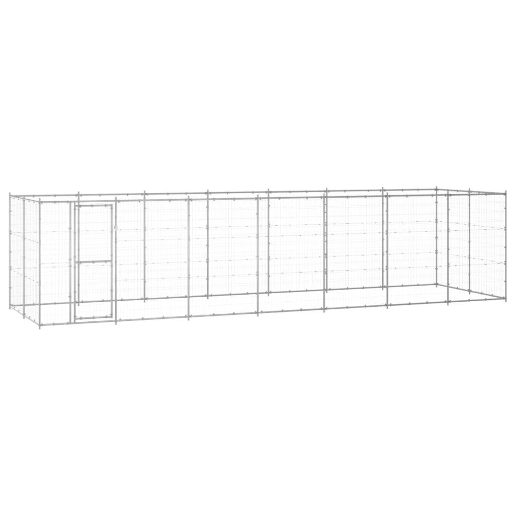 Outdoor Dog Kennel Steel With Roof 7.26 M²