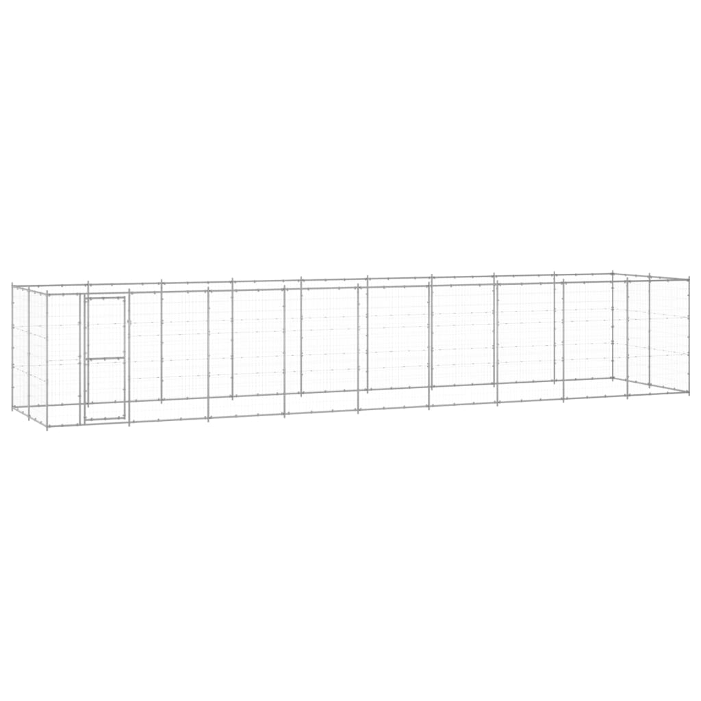 Outdoor Dog Kennel Steel With Roof 7.26 M²