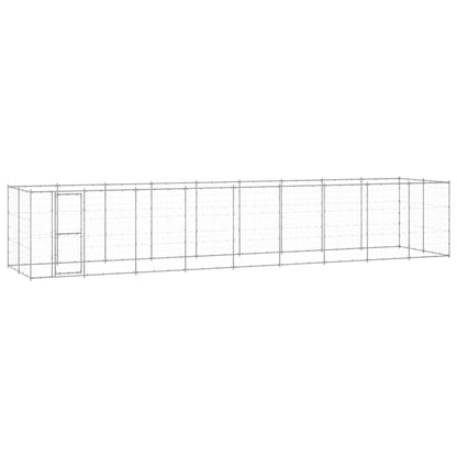 Outdoor Dog Kennel Steel With Roof 7.26 M²