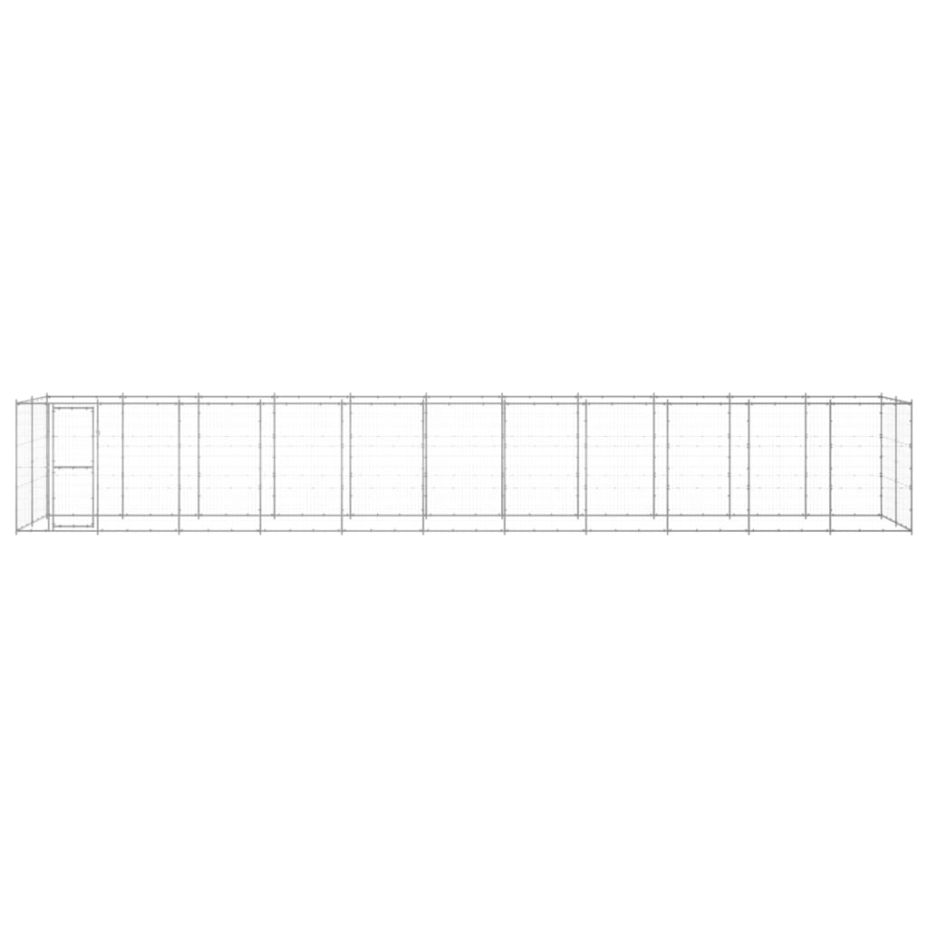 Outdoor Dog Kennel Steel With Roof 7.26 M²