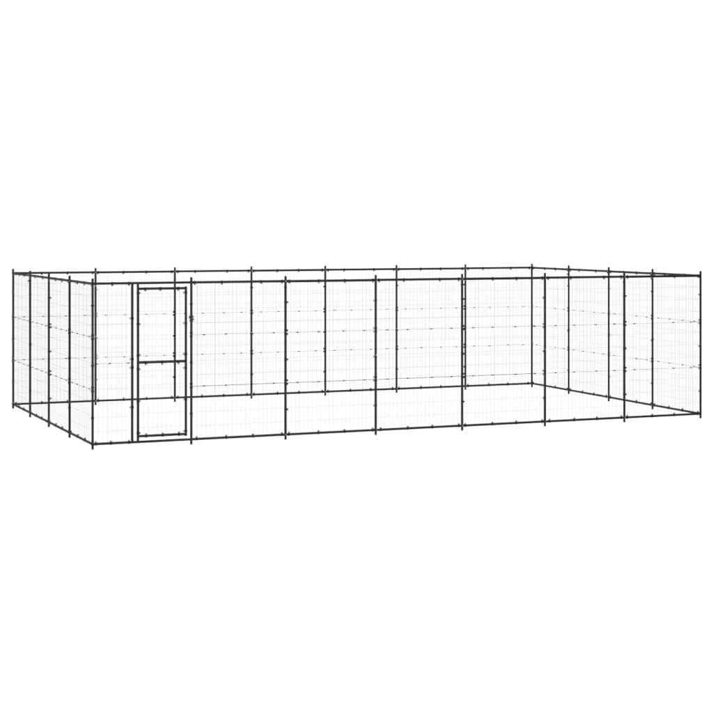Outdoor Dog Kennel Steel 14.52 M²