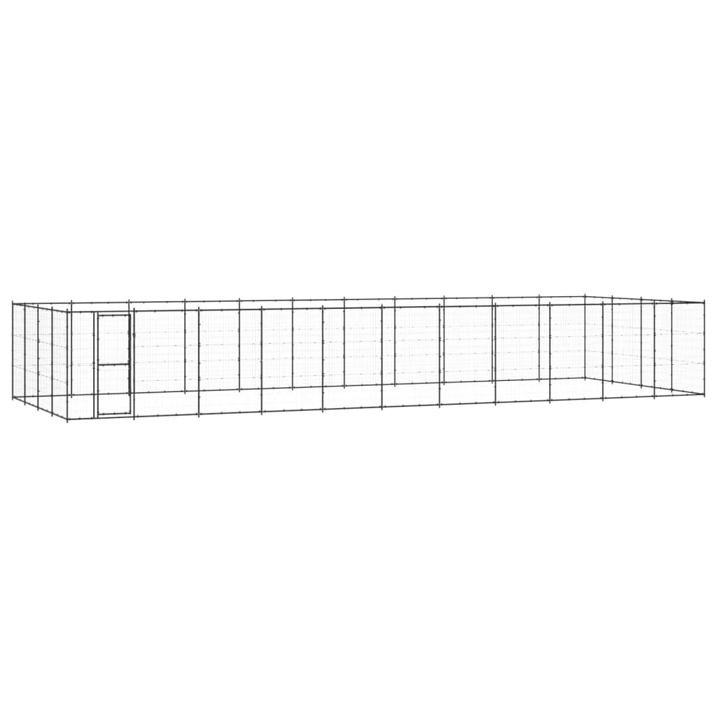 Outdoor Dog Kennel Steel 14.52 M²