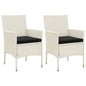 Garden Chairs With Cushions 2 Pcs Poly Rattan Black