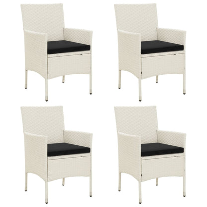 Garden Chairs With Cushions 2 Pcs Poly Rattan Black