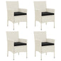 Garden Chairs With Cushions 2 Pcs Poly Rattan Black