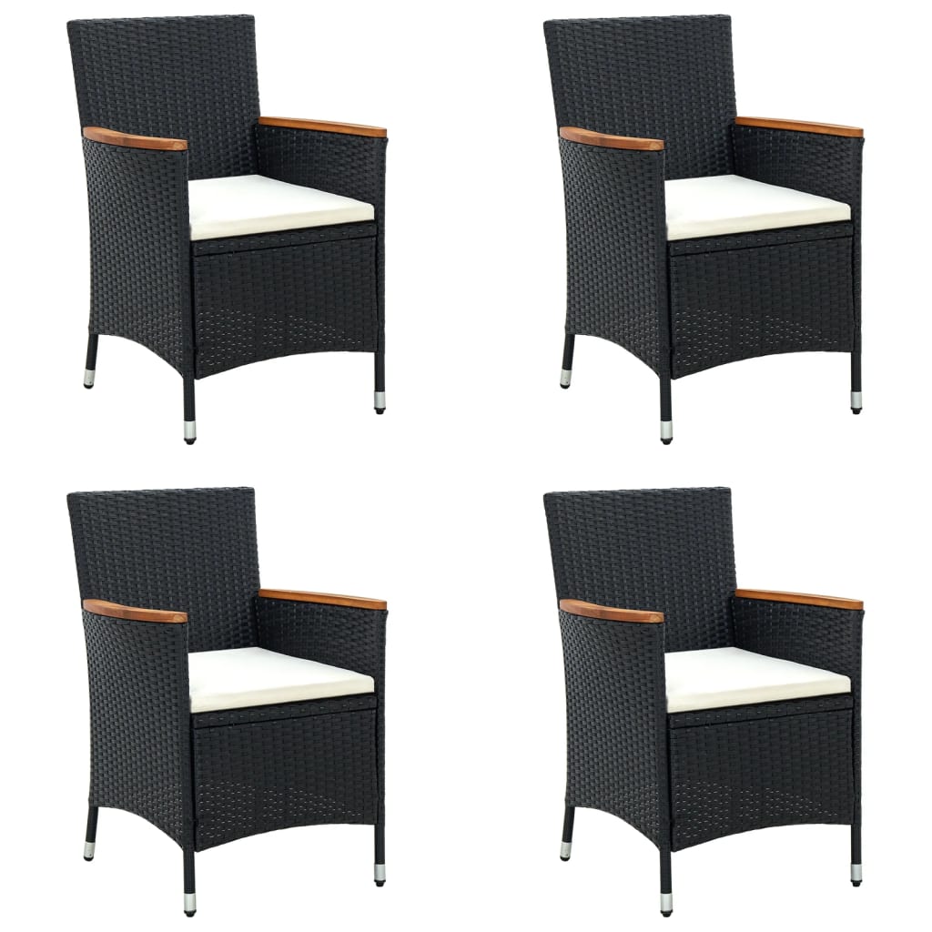 Garden Dining Chairs 2 Pcs Poly Rattan