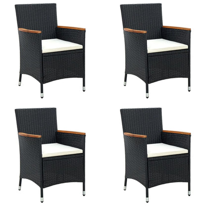 Garden Dining Chairs 2 Pcs Poly Rattan