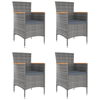 Garden Dining Chairs 2 Pcs Poly Rattan