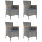 Garden Dining Chairs 2 Pcs Poly Rattan