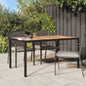 Garden Table Poly Rattan And Acacia Wood