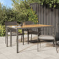 Garden Table Poly Rattan And Acacia Wood
