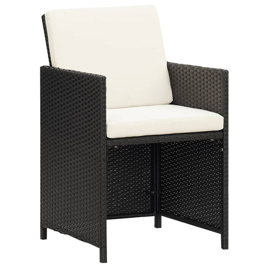 Garden Chairs 4 Pcs Poly Rattan Black