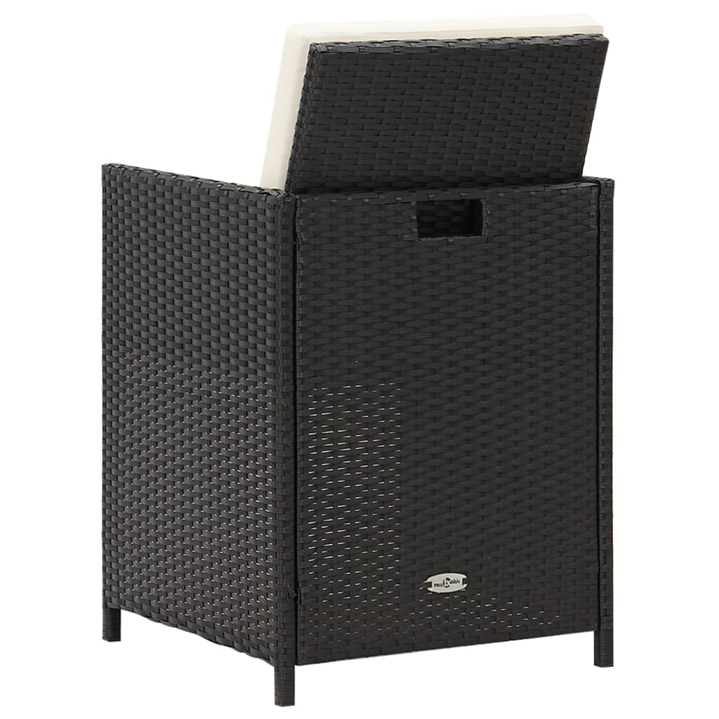 Garden Chairs 4 Pcs Poly Rattan Black