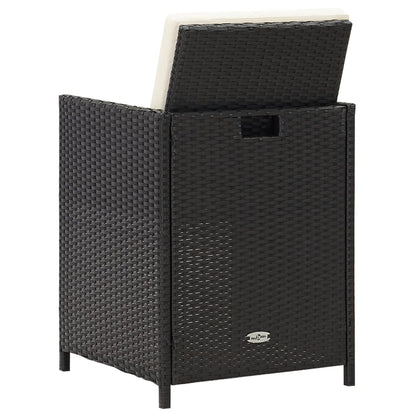 Garden Chairs 4 Pcs Poly Rattan Black