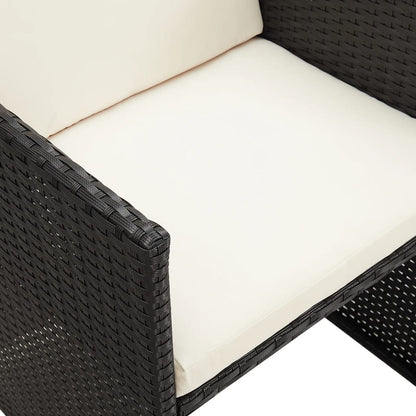 Garden Chairs 4 Pcs Poly Rattan Black
