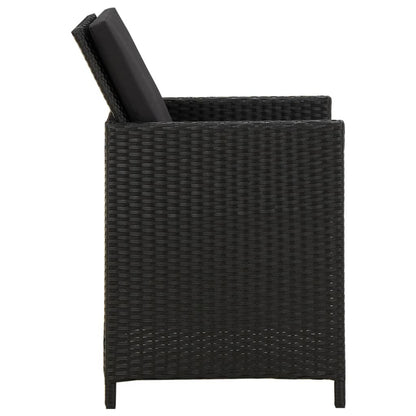 Garden Chairs With Cushions 2 Pcs Poly Rattan