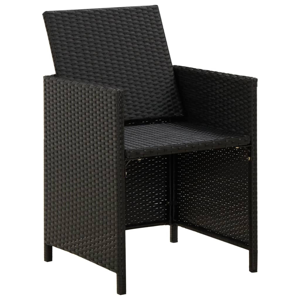Garden Chairs With Cushions 2 Pcs Poly Rattan