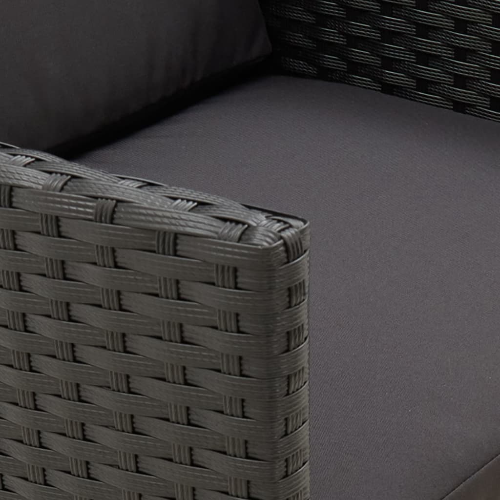 Garden Chairs With Cushions 2 Pcs Poly Rattan