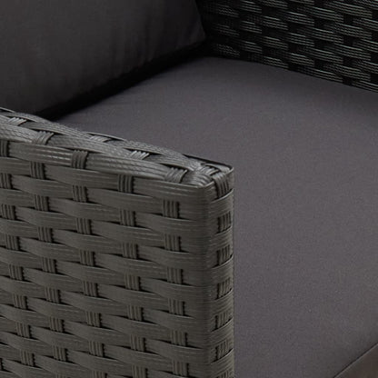 Garden Chairs With Cushions 2 Pcs Poly Rattan