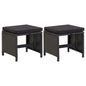 Garden Stools With Cushions 2 Pcs Poly Rattan