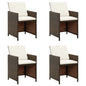 Garden Chairs 4 Pcs Poly Rattan Black