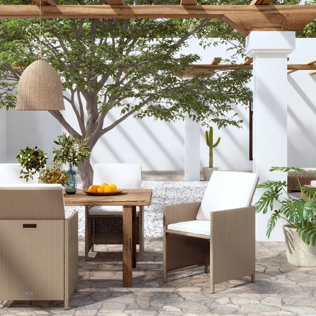 Garden Chairs 4 Pcs Poly Rattan Black