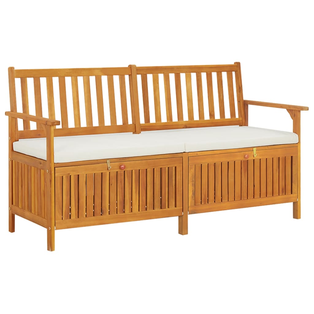 Garden Storage Bench 120 Cm Solid Acacia Wood