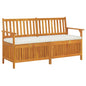 Garden Storage Bench 120 Cm Solid Acacia Wood
