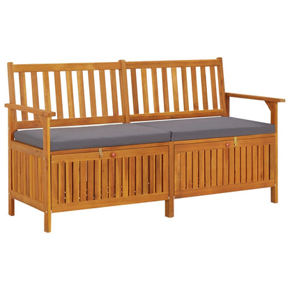 Garden Storage Bench 120 Cm Solid Acacia Wood