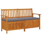 Garden Storage Bench 120 Cm Solid Acacia Wood