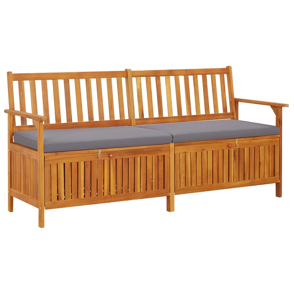 Garden Storage Bench 120 Cm Solid Acacia Wood