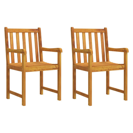Garden Chairs 2 Pcs Solid Acacia Wood
