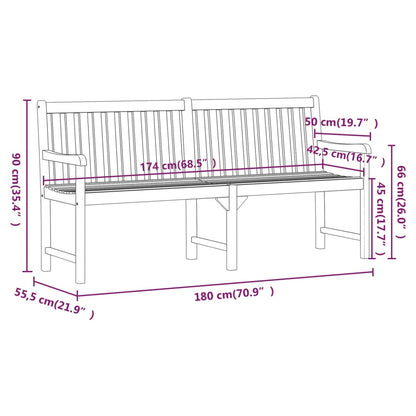 Garden Bench 180 Cm Solid Acacia Wood