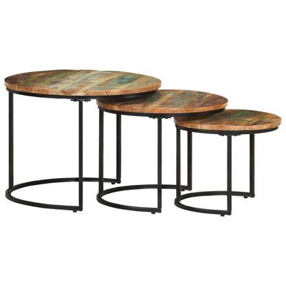 Nesting Tables 3 Pcs Solid Wood Acacia