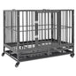 Dog Cage With Wheels Steel