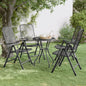 Folding Garden Chairs 2 Pcs Expanded Metal Mesh Anthracite