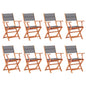 Folding Garden Chairs 4 Pcs Solid Eucalyptus Wood And Textilene