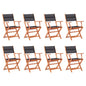 Folding Garden Chairs 4 Pcs Solid Eucalyptus Wood And Textilene