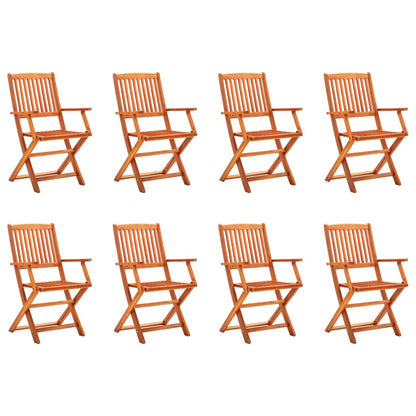 Folding Garden Chairs 6 Pcs Solid Eucalyptus Wood