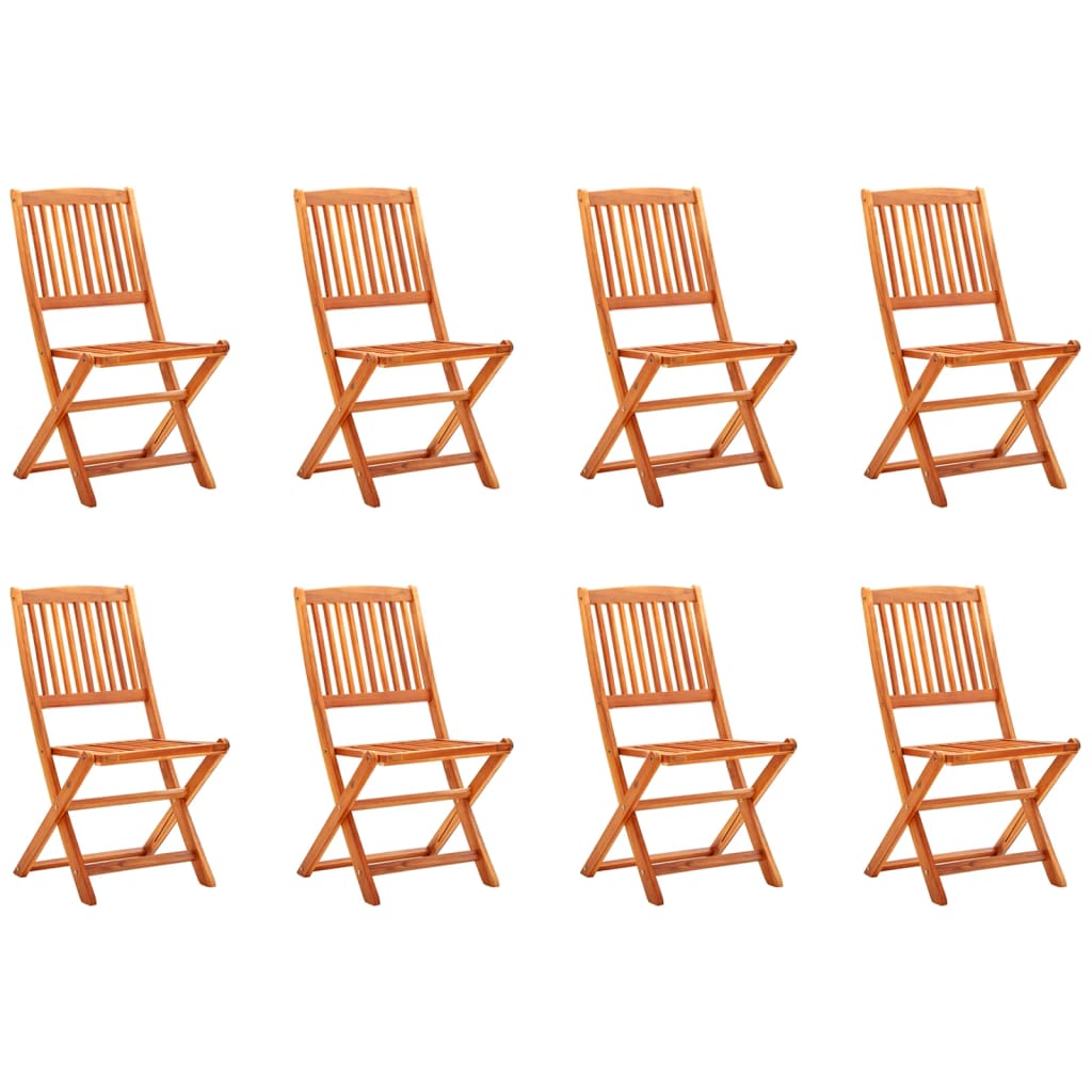 Folding Garden Chairs 6 Pcs Solid Eucalyptus Wood