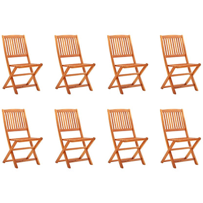 Folding Garden Chairs 6 Pcs Solid Eucalyptus Wood